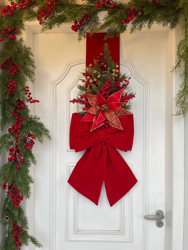 Escapulário Natalino de Veludo para Porta de Entrada – 2,10m x 40cm