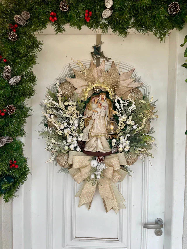 Guirlanda De Natal Sagrada Família C/ Led 65cm Nude (Cópia)