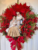 Guirlanda De Natal Sagrada Família C/ Led 65cm